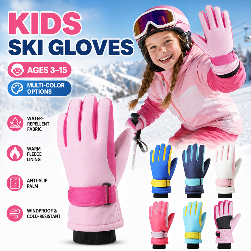 Kids Winter Ski Gloves Waterpr - Gardening Glove Waterproof recension och pris