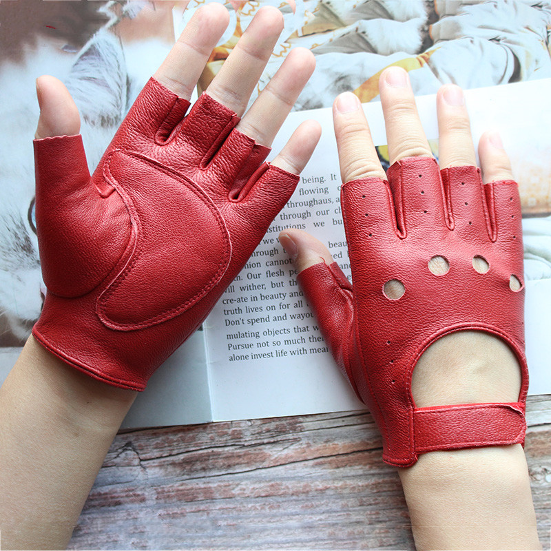 New Women's Sheepskin Half Fin - Leather Driving Glove recension och pris