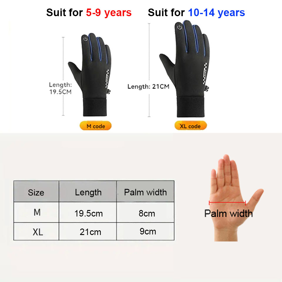 GTUBIKE Children's Gloves Touc - Ski Glove Waterproof recension och pris