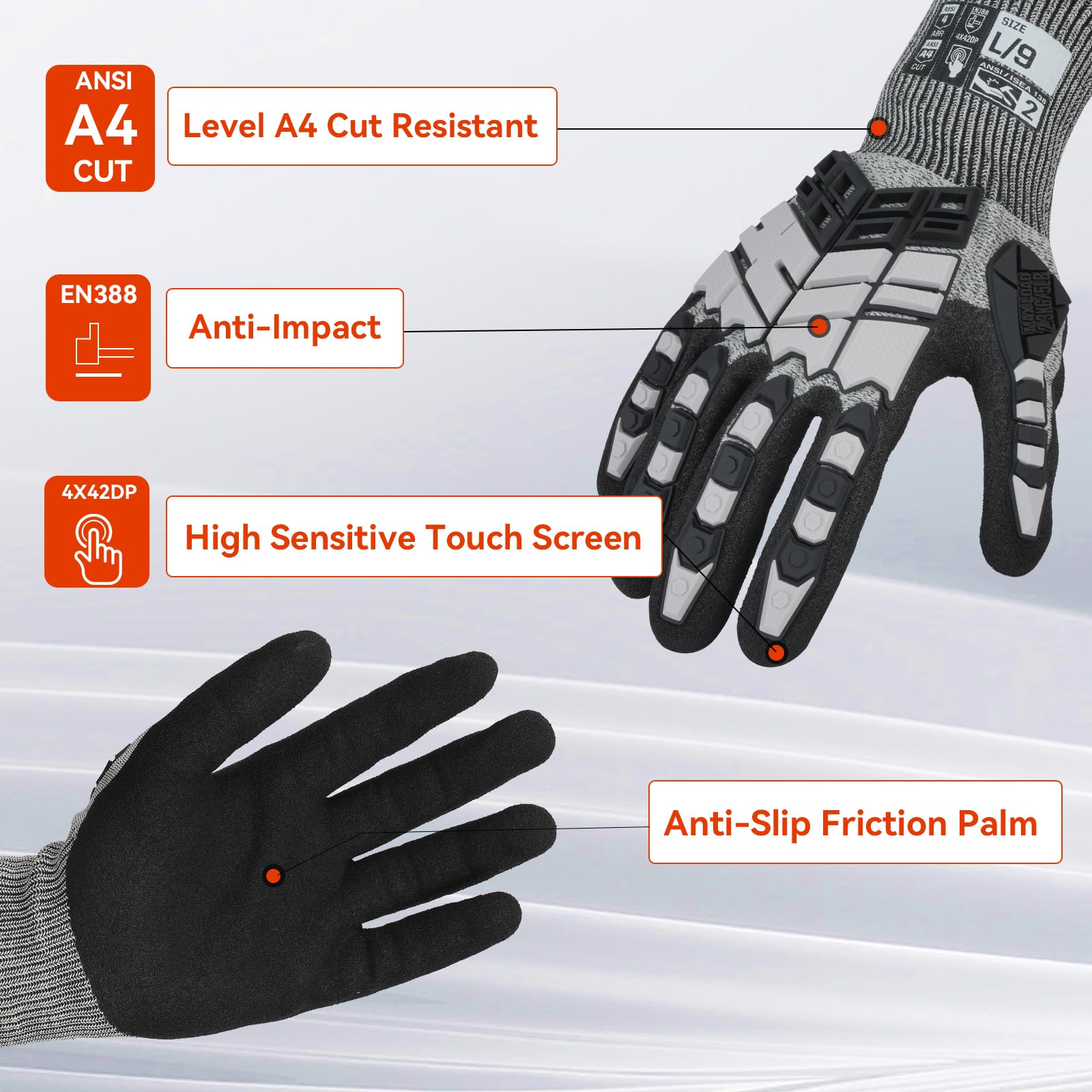 Anti-Impact Gloves With Cut-Re - Work Glove Impact recension och pris
